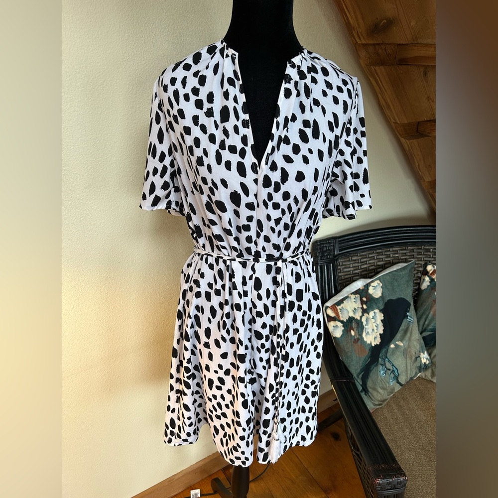 A New Day Black and White Polka Dot Dress